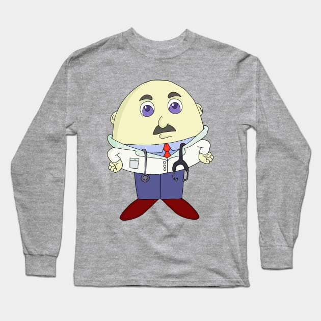 Egg Head Doctor Long Sleeve T-Shirt by DiegoCarvalho